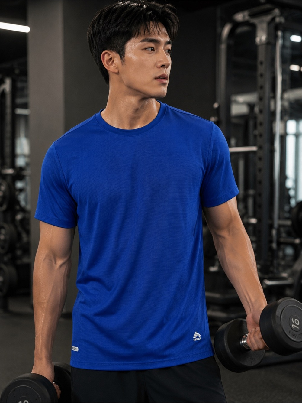 RBX X-Dri Performance Athletic Shirt Men’s Large Blue Workout Tee